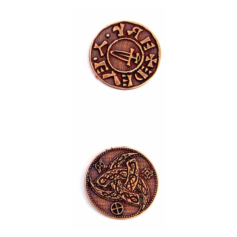 ZESTAW 3 NORDYCKICH METALOWYCH MONET LARP RPG Producent Drawlab