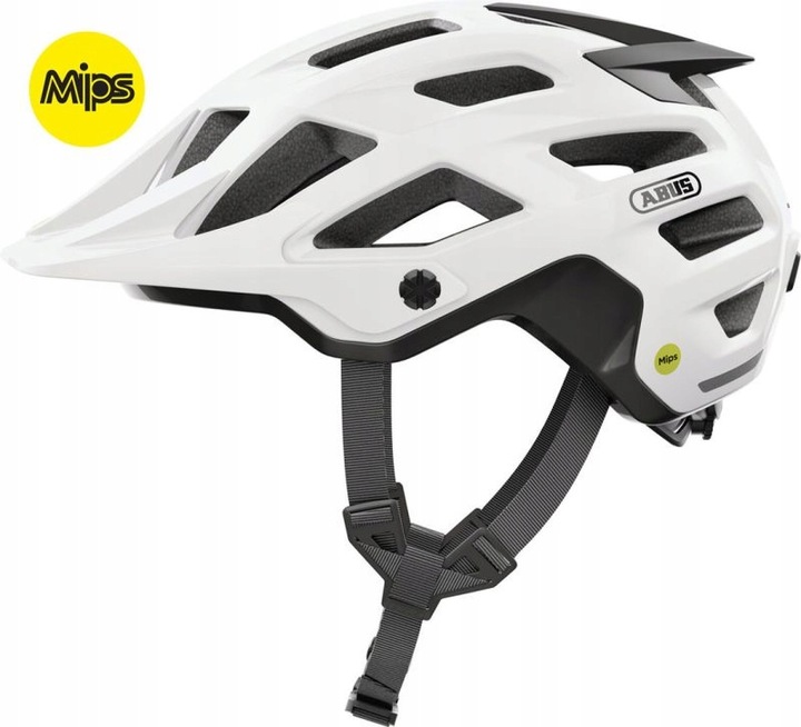 Cyklistická přilba Abus Moventor 2.0 Mips Shiny White L 57-61 cm