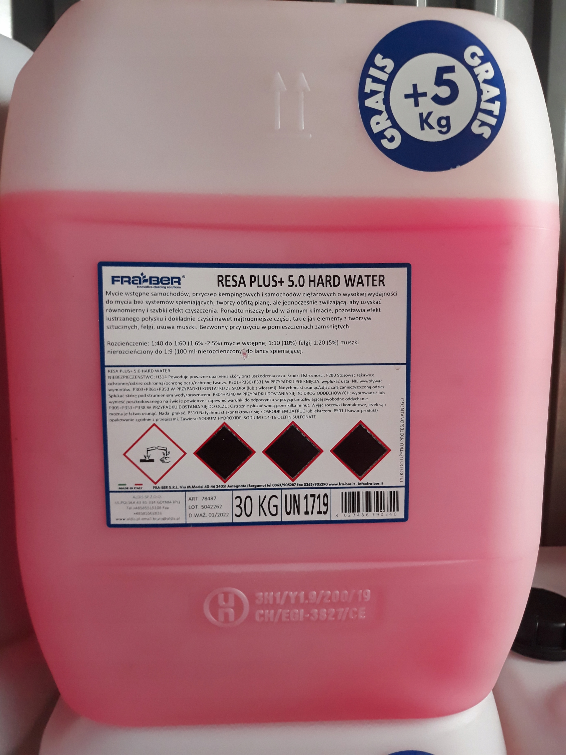 Fraber Resa Plus HARD WATER Piana aktywna EAN 8027486790340
