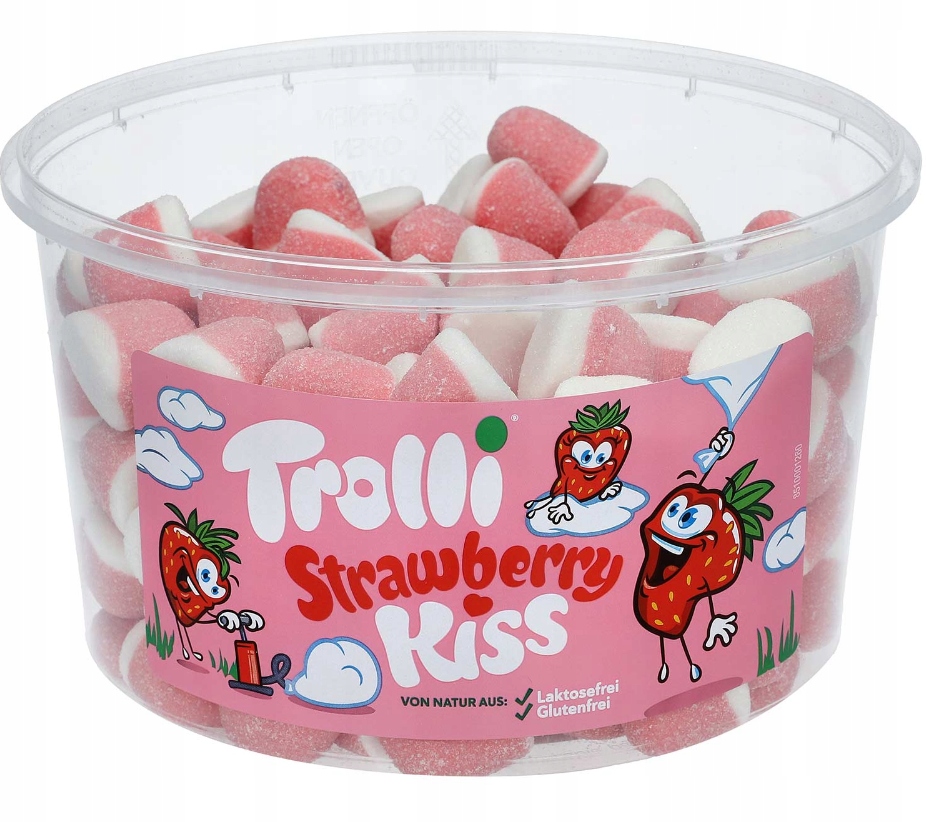 TROLLI KISS STRAWBERRY PIANKI 975G