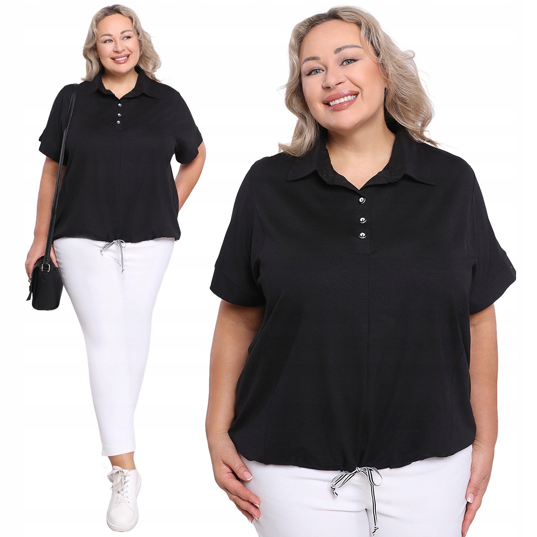 Černá halenka s páskou 60/62