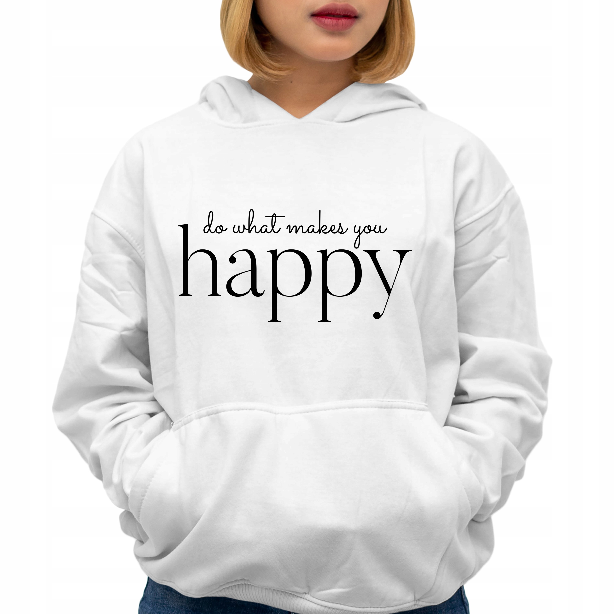Mikina Vanilková Kapuce Do What Makes Happy jako Dárek Vzory Vel S