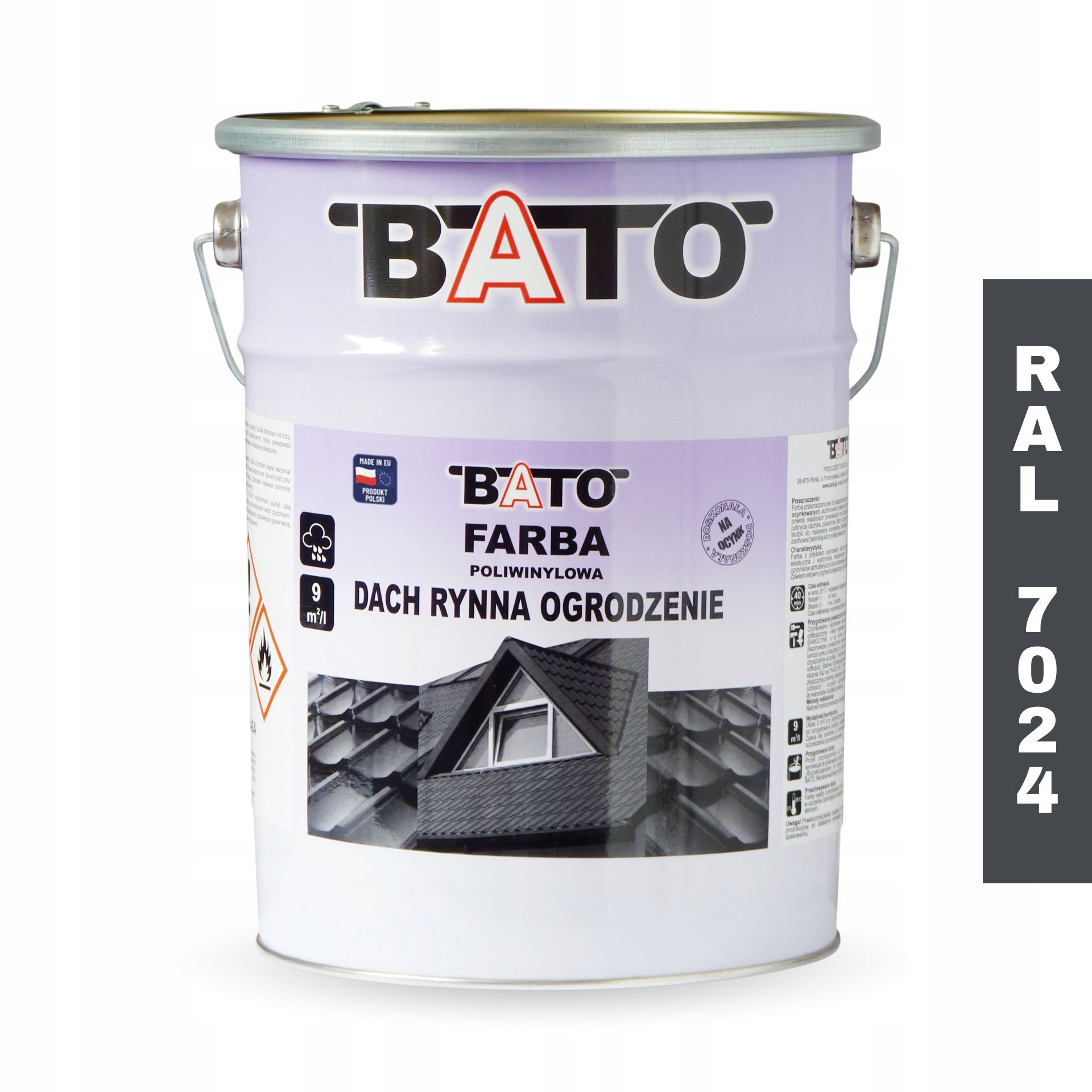 Barva barva na střechu Bato Ral 7024 šedá 5L