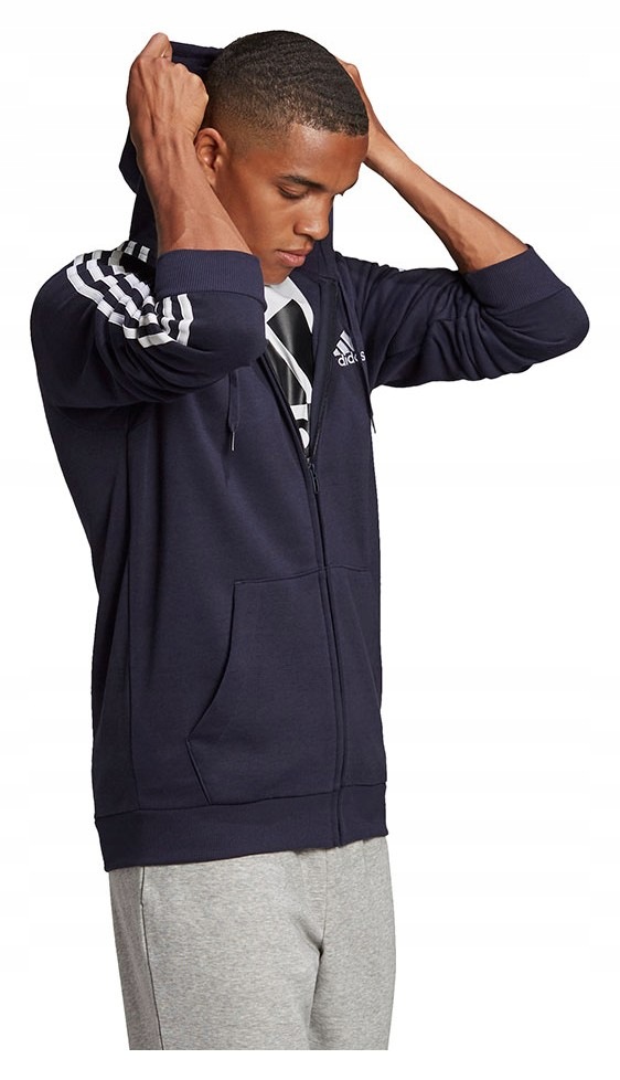 Mikina Adidas Essentials Full-zip Hoodie tmavě modrá GK9053 vel. S
