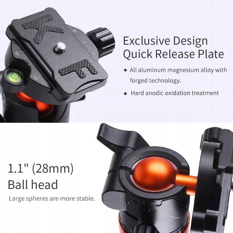 TRIPOD/STATYW Monopod K&F ALU/MAG 185CM NOWOŚĆ + ETUI NA USB BUBM GRATIS Marka K&F Concept