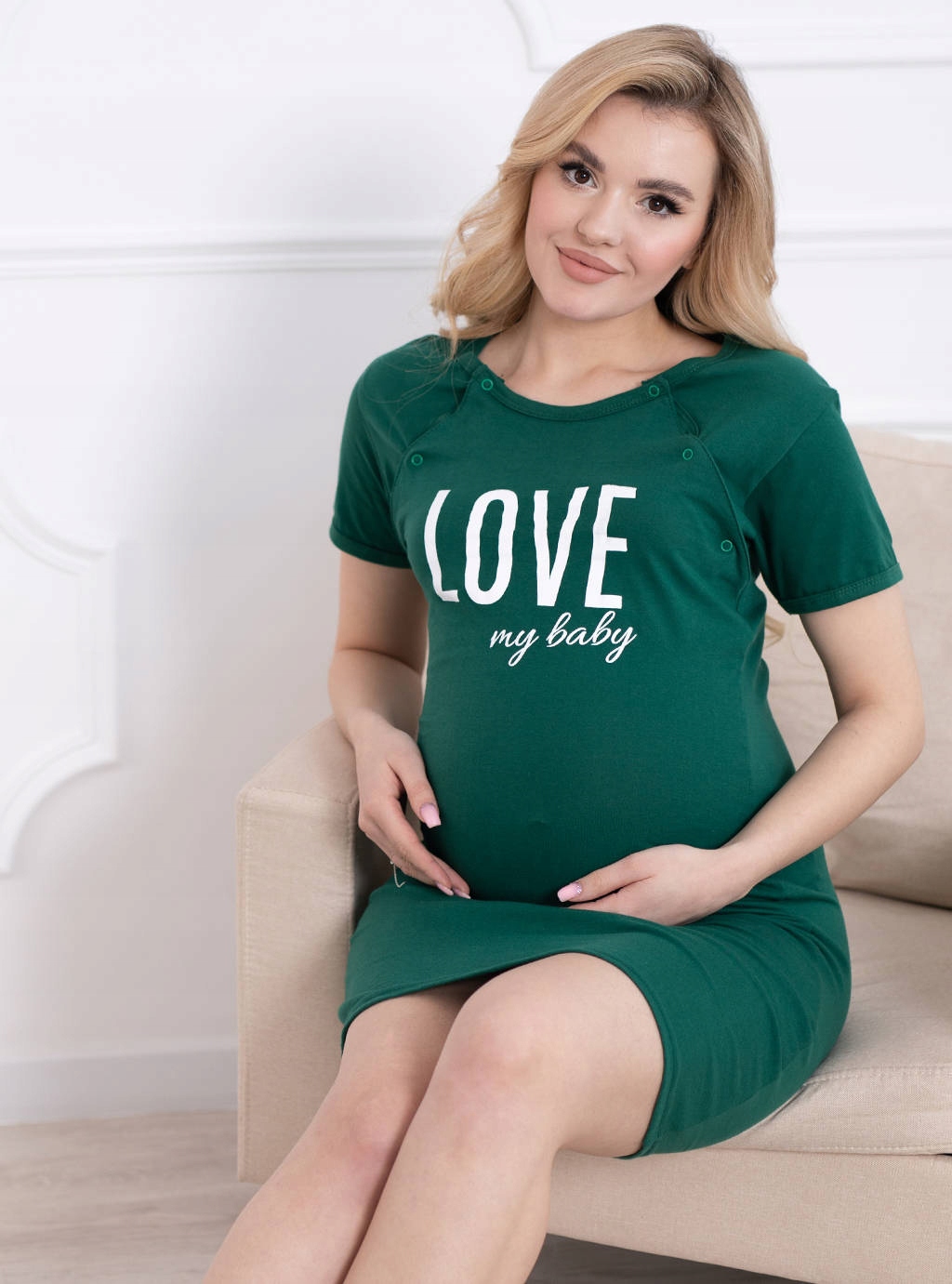 KOSZULA CIĄŻOWA DO KARMIENIA NAPY FORMOMMY XXL Model Love my baby