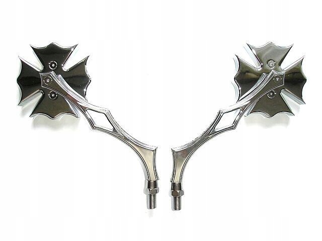 LU-044 - ДЗЕРКАЛА ХРОМ МЕТАЛ CHOPPER DRAG HARLEY КЛАСИКА