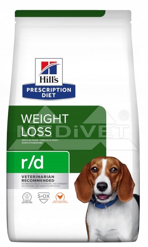 Levně Hill's Pd Canine R/d Suché krmivo pro psa Kuře 4 kg