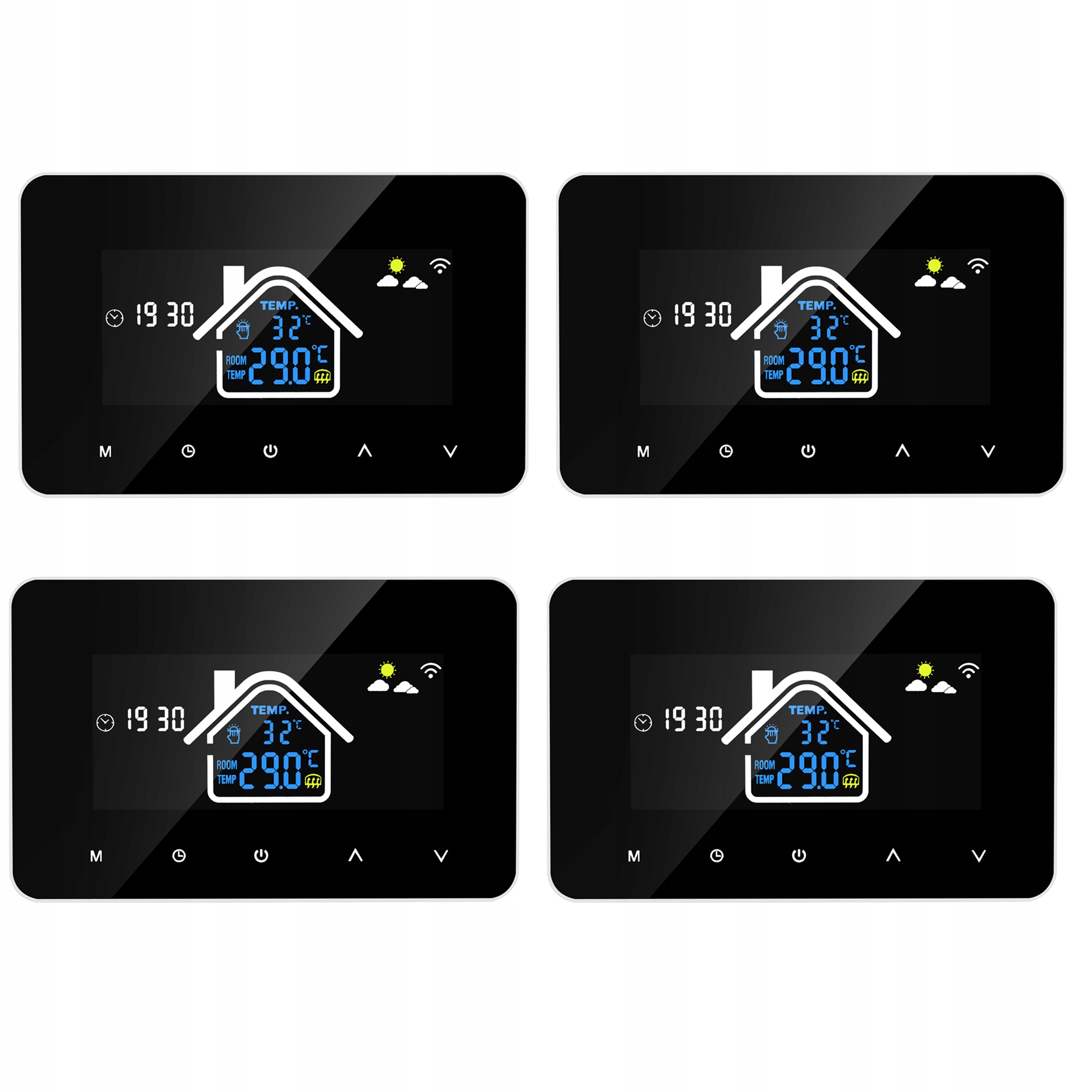 Termostat Tuya WiFi programovatelný vodní termostat podlahové vytápění 4ks