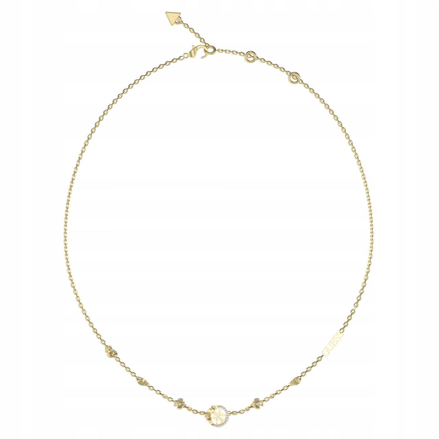Náhrdelník Guess zlatý zirkon 46 cm