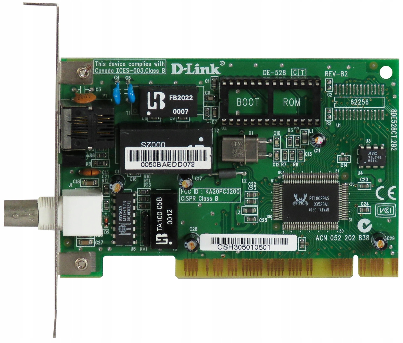 D-link 8DE528 CT.1B2 Ethernetová Karta Pci
