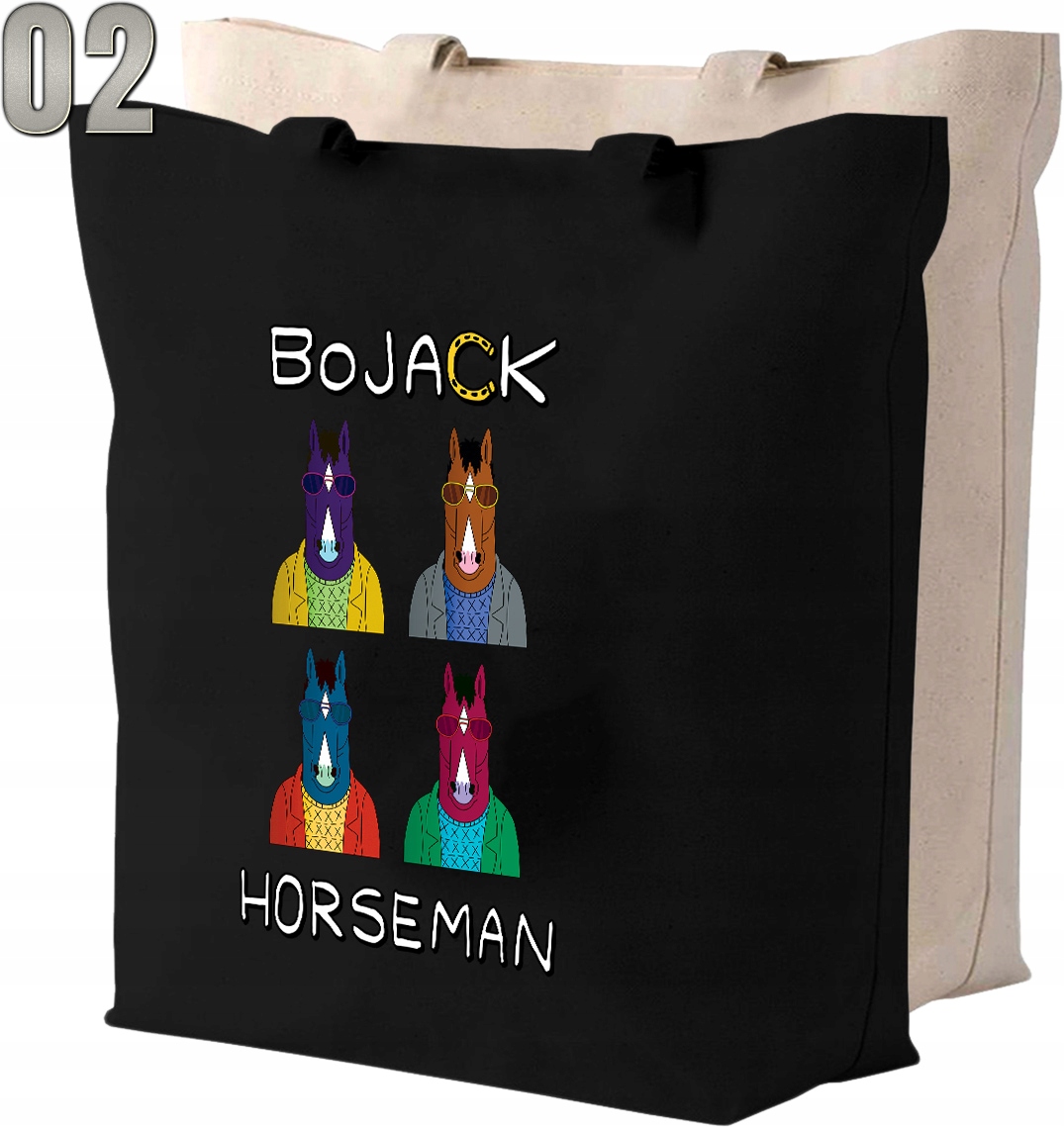 Torba bawełniana BOJACK HORSEMAN + IMIĘ Kolor wielokolorowy