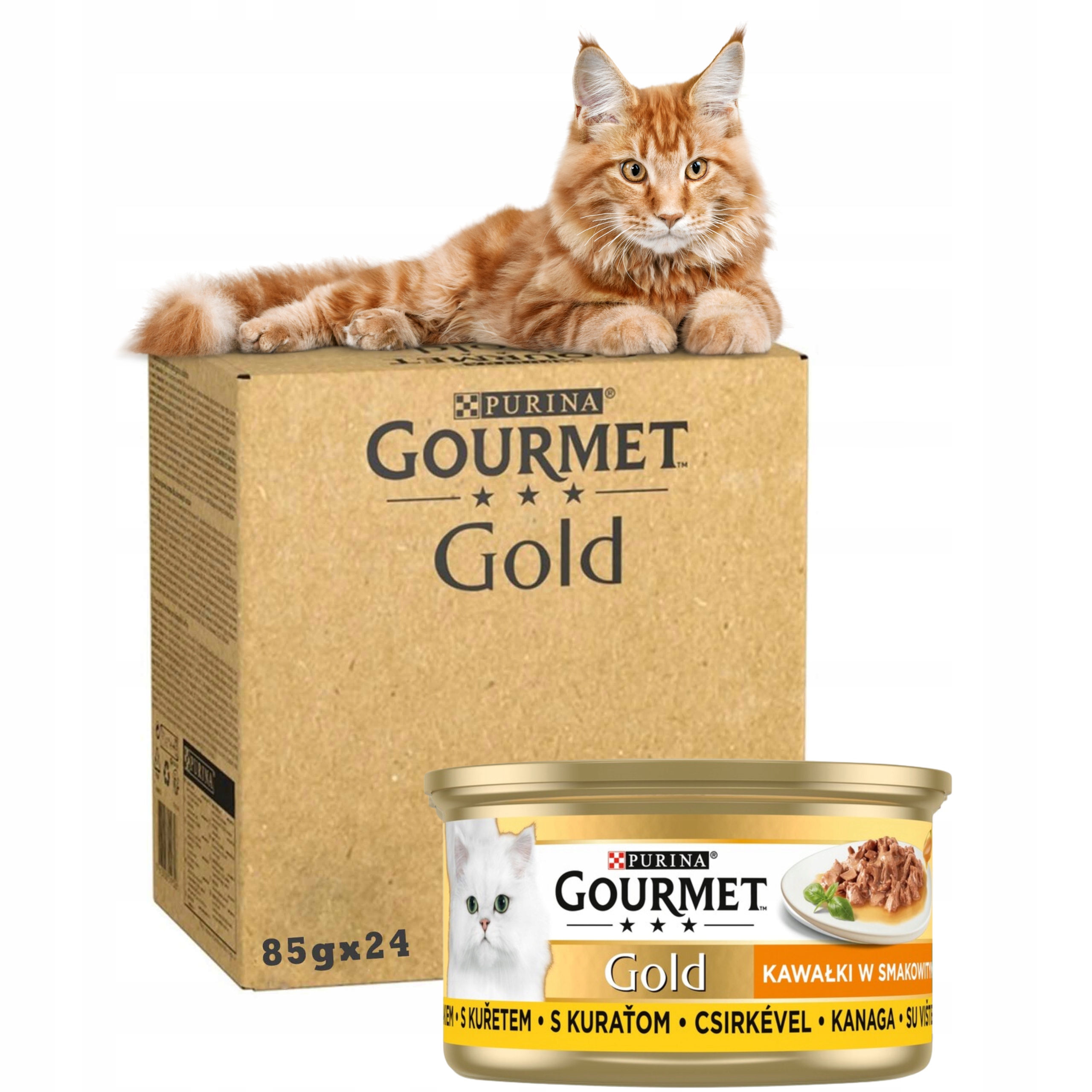 Levně Purina Gourmet Gold Sauce Delight Vlhké krmivo s kuřecím masem 85 g x 24 kusů