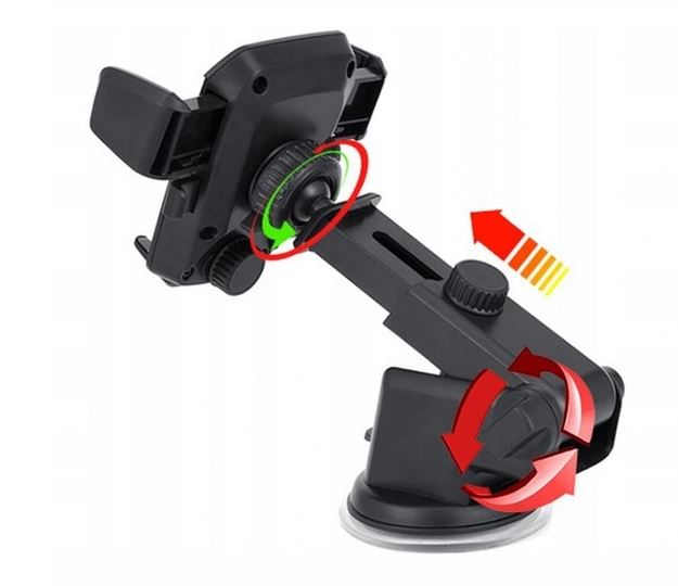 UCHWYT NA TELEFON SAMOCHODOWY REGULOWANY TELESKOPOWY UCHWYT SAMOCHODOWY TEL Rodzaj na szybę