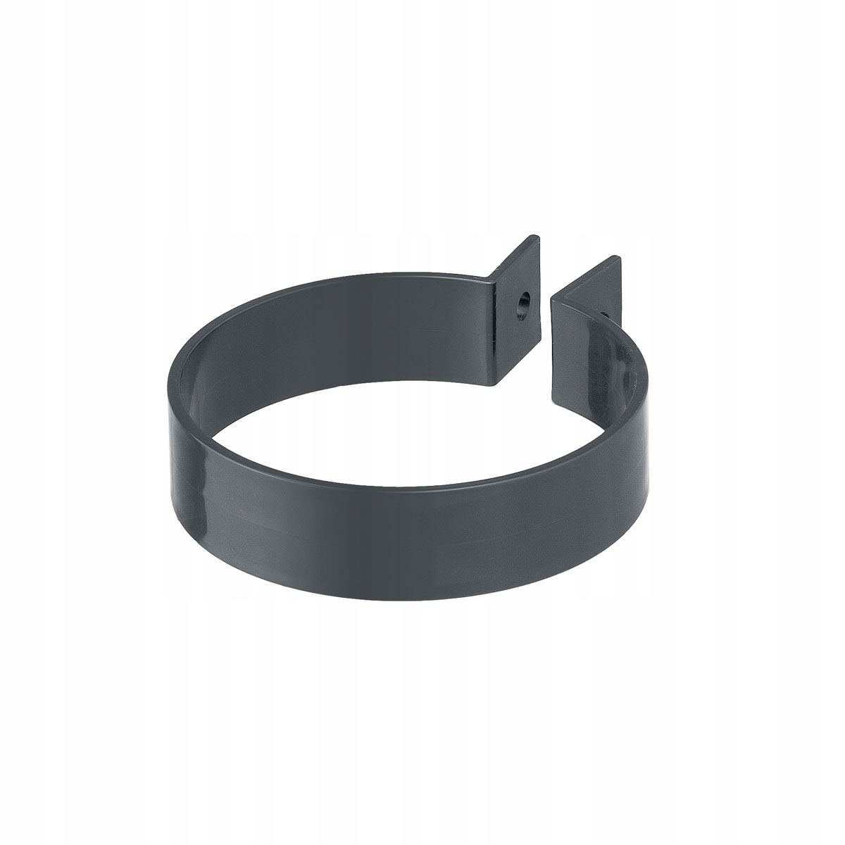 Obejma rury spustowej 90 mm grafit PVC