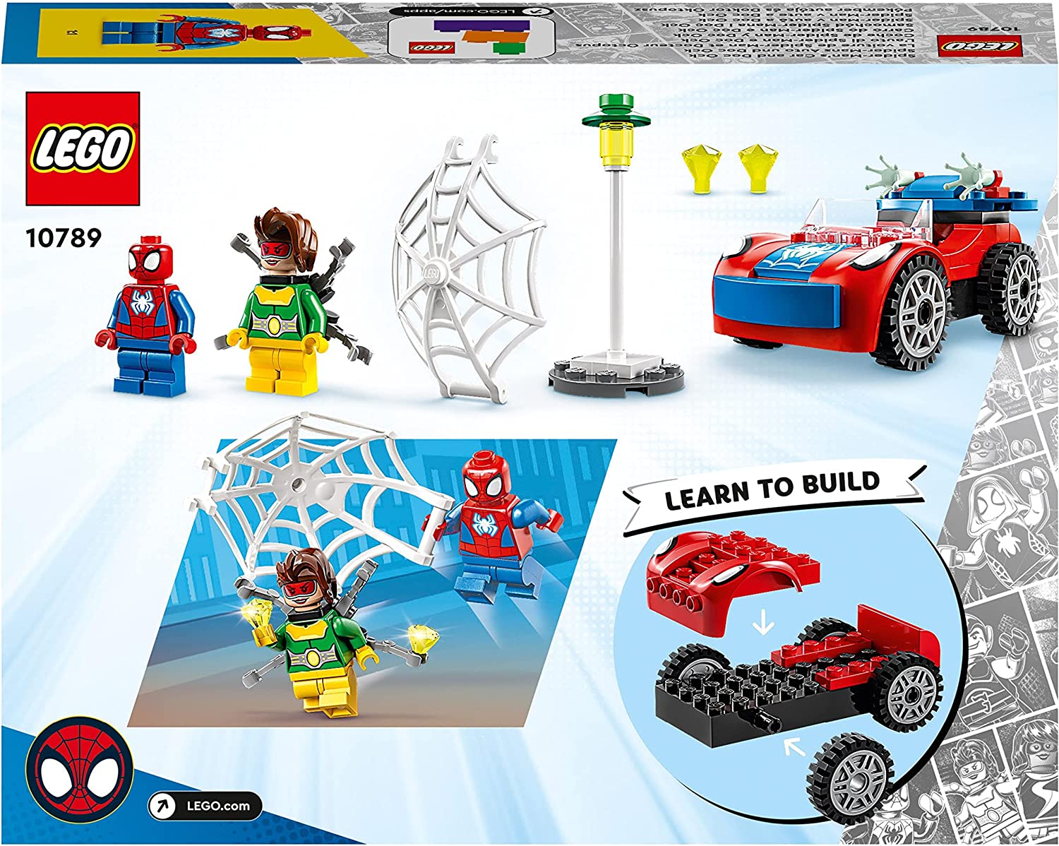 LEGO SPIDEY 10789 SAMOCHÓD SPIDERMANA AUTO DOC OCK SPIDI I SUPER-KUMPLE 4+ Płeć chłopcy dziewczynki