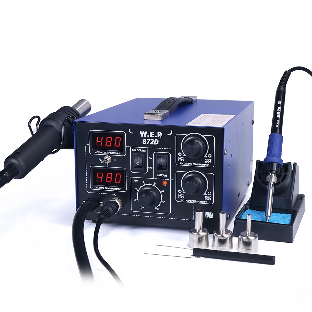 

Stacja Lutownicza Wep 872D 2w1 z Chwytakiem do Smd