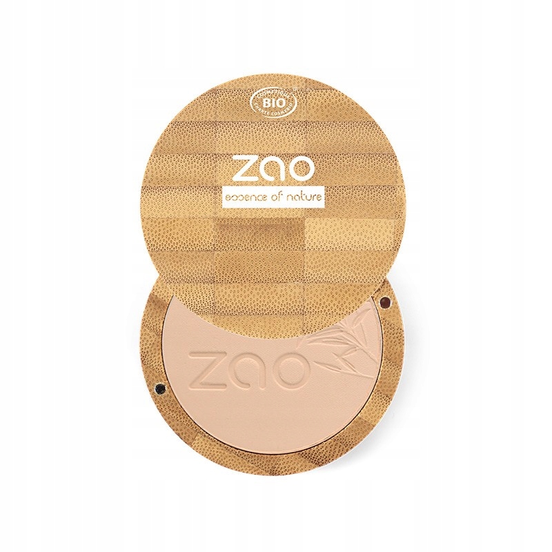 Puder kompaktowy, naturalny, wegański, Ecocert,, Zao Pink beige 302