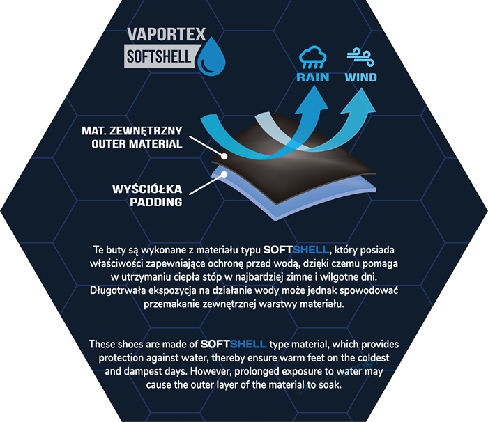 SOFTSHELLOWE BUTY TREKKINGOWE CAMPUS VASTO r. 43 MEMBRANA VAPOR-TEX Wysokość wysokie