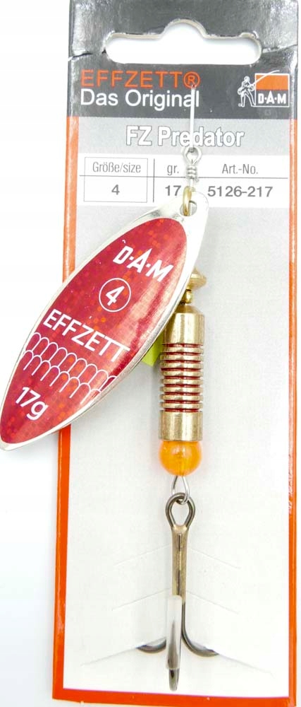 Spinner Dam Effzett Predator Red Glitter
