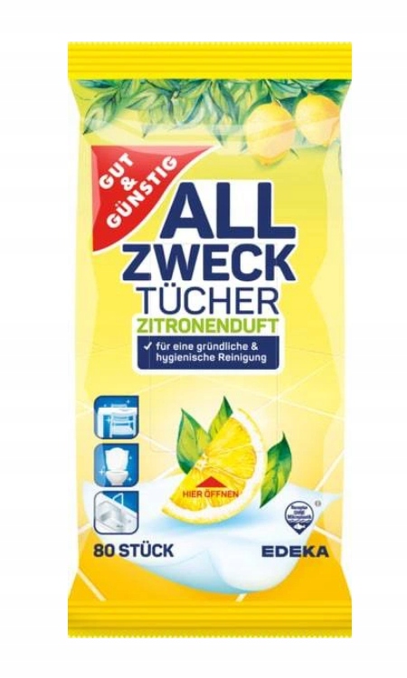 

Ściereczki Nasączane Uniwersalne Dom 80szt Niemcy
