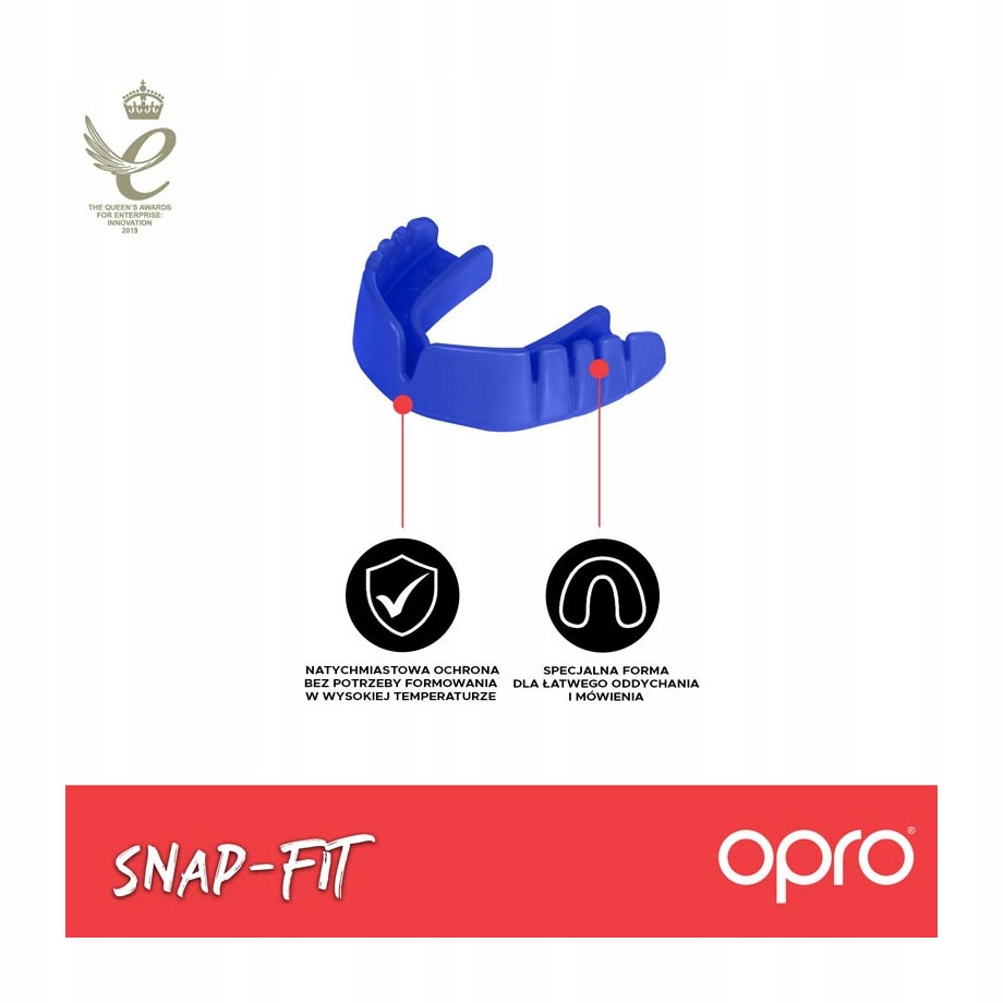 OCHRANIACZ NA ZĘBY OPRO PUDEŁKO CZARNY UFC SNAP FIT - NIE WYMAGA FORMOWANIA Model UFC-Snap-Fit