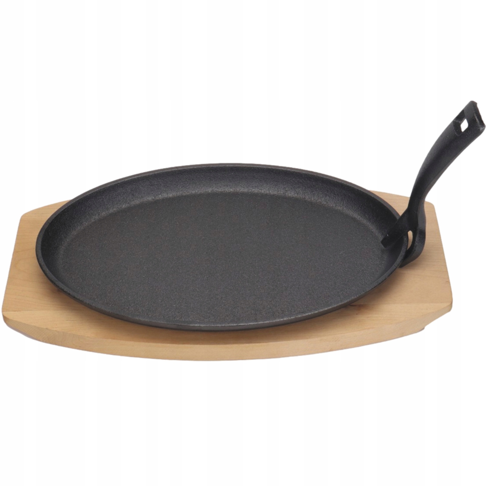 Litinová Miska S Dřevěnou Základnou A Rukojetí Pro Horký Talíř Hendi