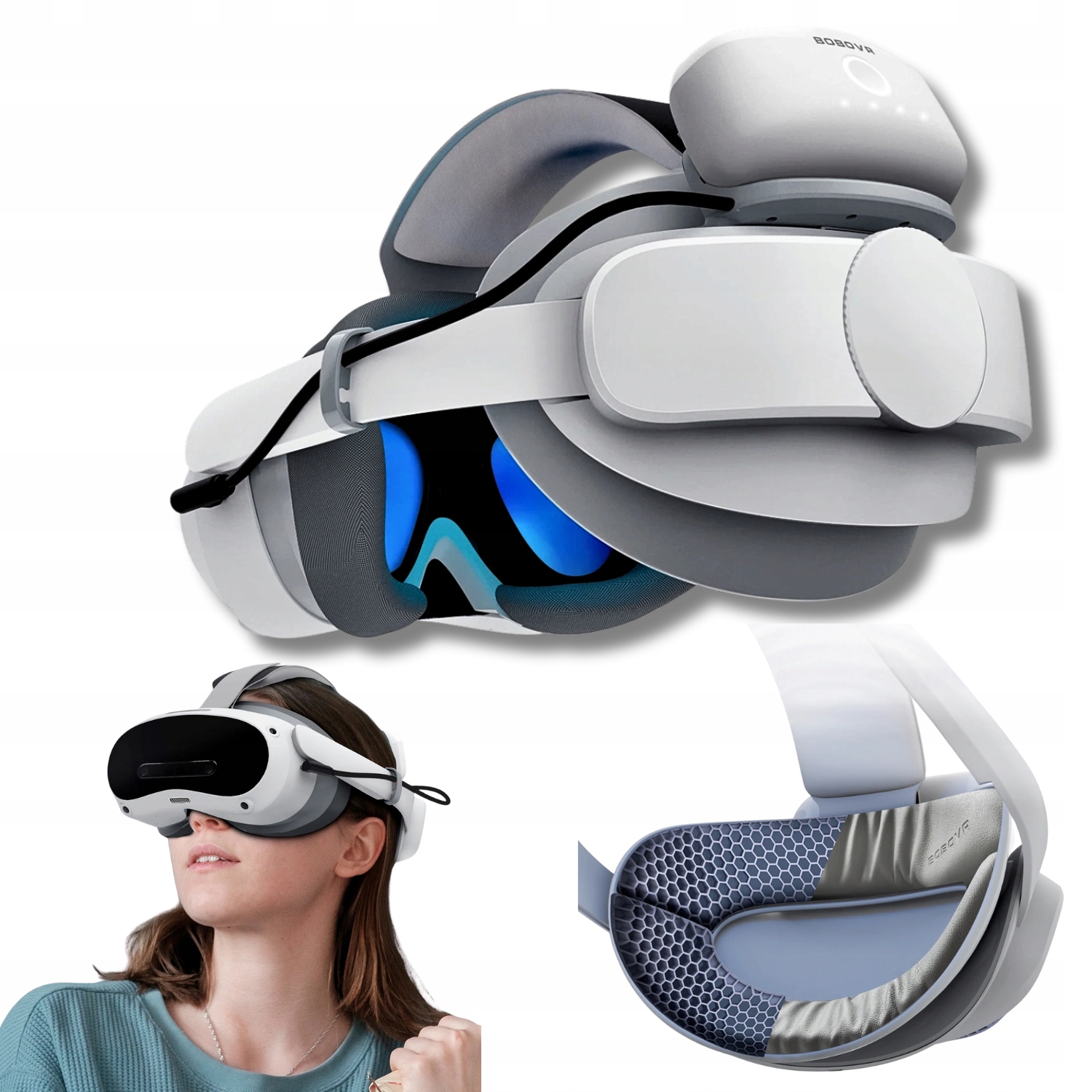 BoboVR P4S Popruh Na Hlavu pro Pico 4 Ultra Enterprise Baterie