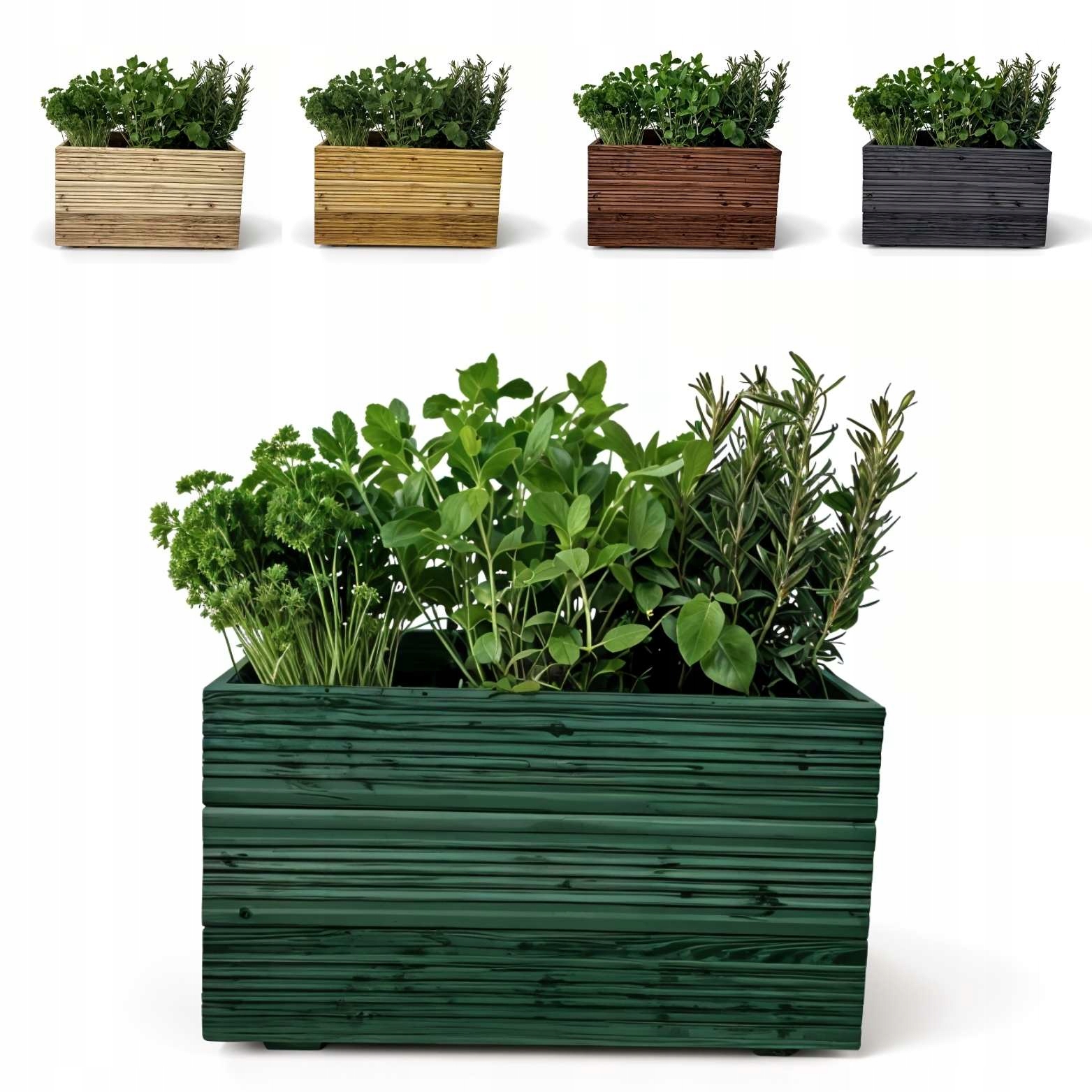 Krabička 50x33x28 cm modřínově zelená květináč