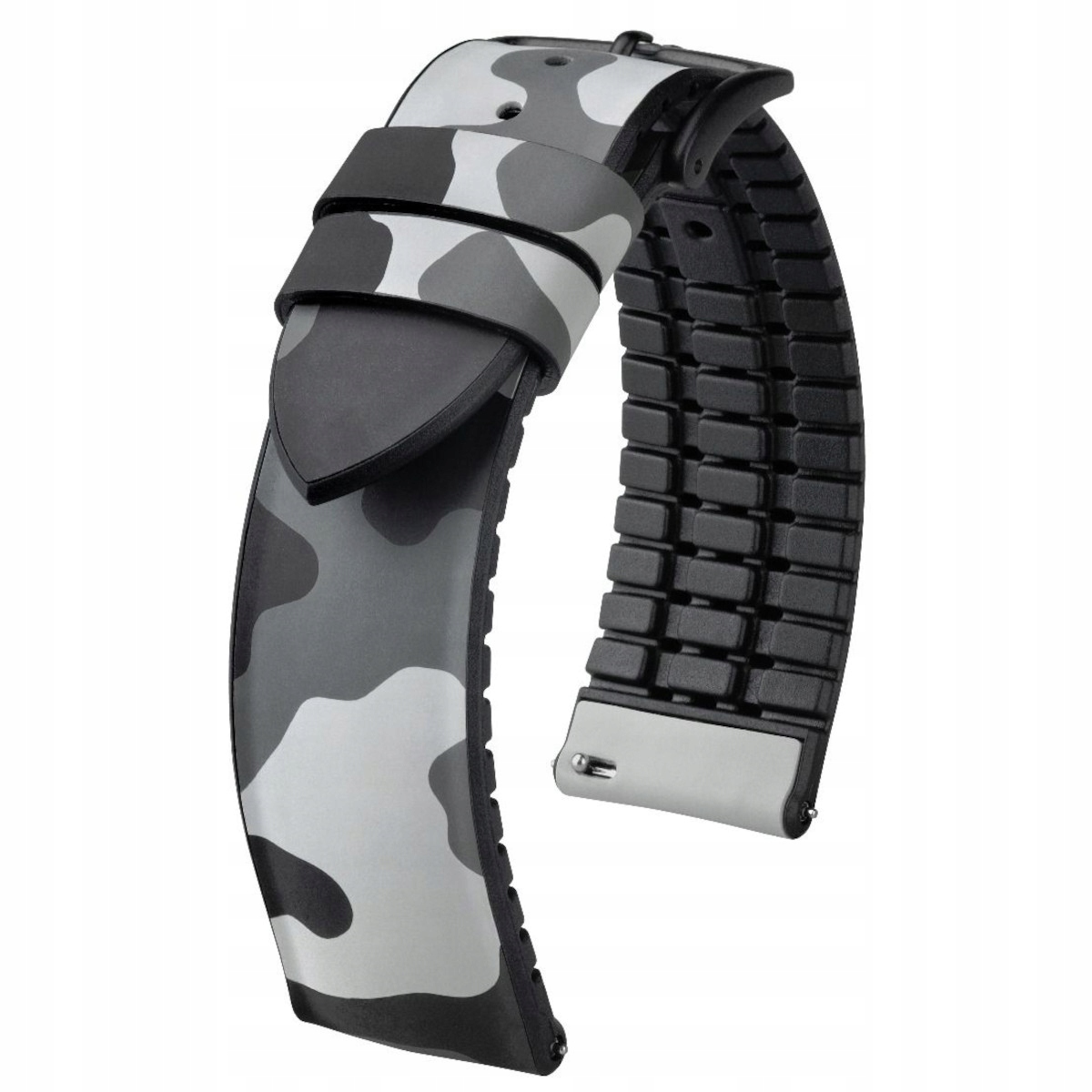 Černo-šedý kožený opasek 20 mm Hirsch John 0925088030-5-20 (L)