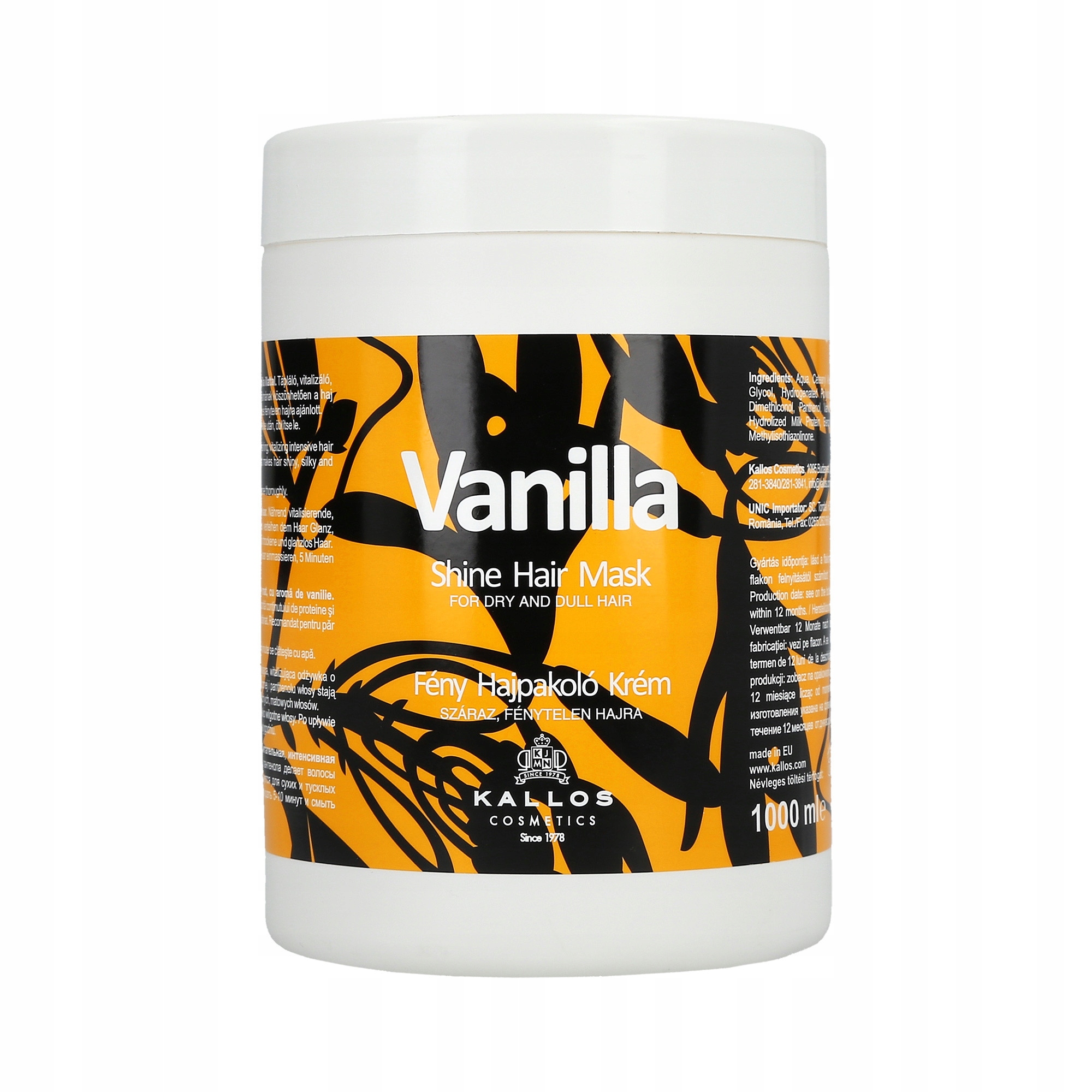 KALLOS WANILIA MASKA NABŁYSZCZAJĄCA 1000 ML