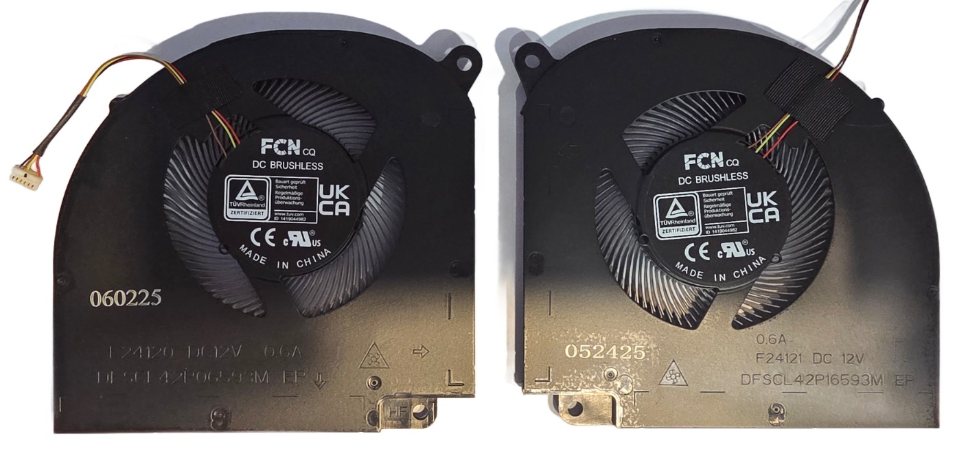 Ventilátor Komplet Aorus 15 Bsf Bkf 9SF 9KF DFSCL42P06593M DFSCL42P16593M