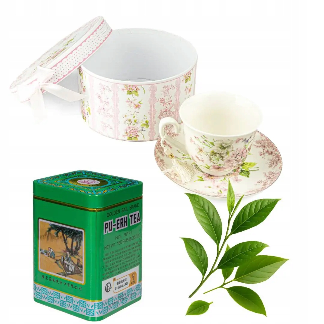 Dárková sada porcelánový šálek čaj Pu-Erh