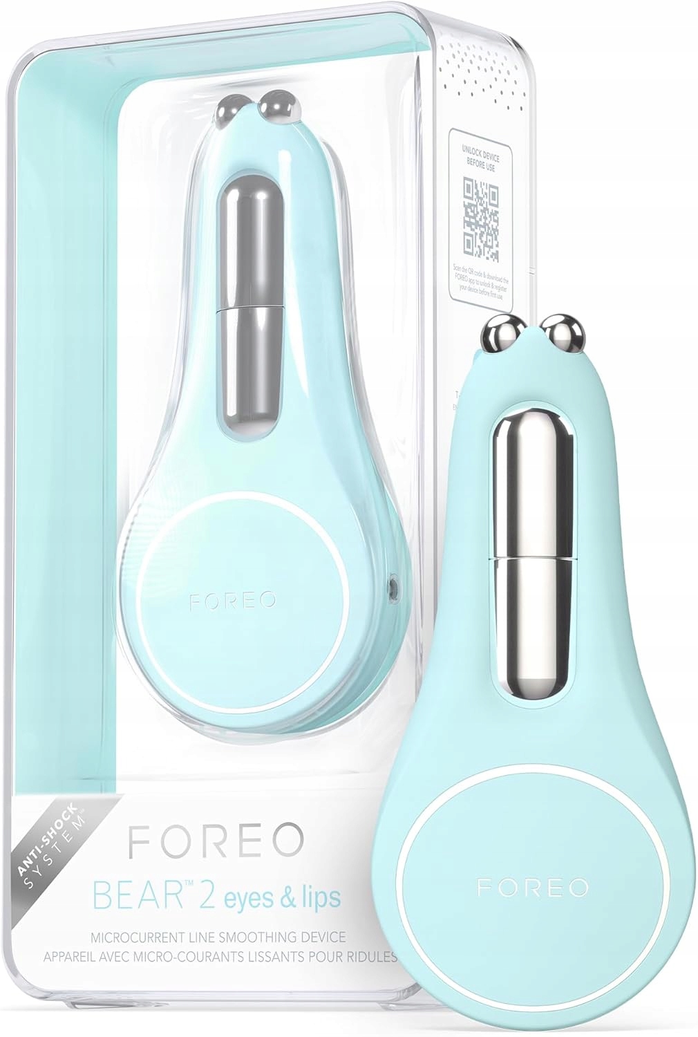 Zařízení proti vráskám Masážní Přístroj Foreo Bear 2 Eyes & Lips Modrý