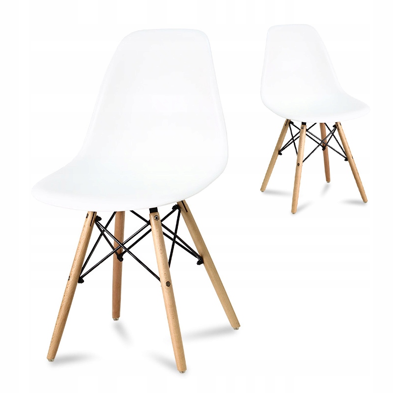 

Nowoczesne krzesło Dsw Milano Lugano Białe Design