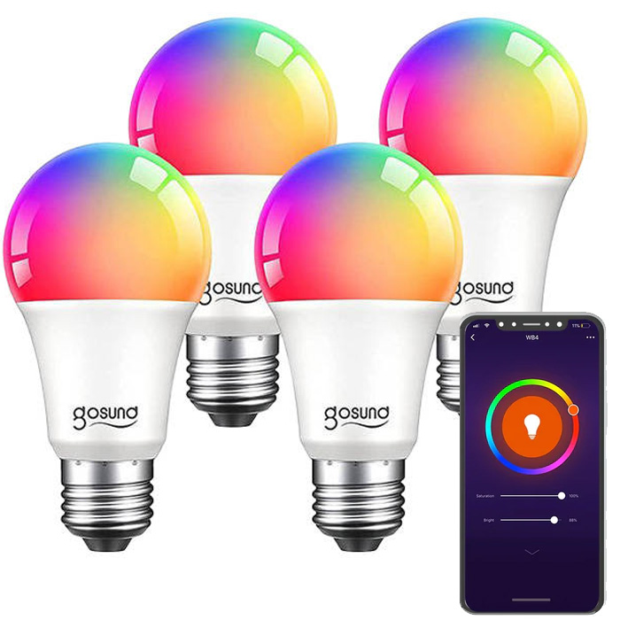 

Zestaw 4 Sztuki Żarówka E27 8W Led Rgb Wifi Tuya