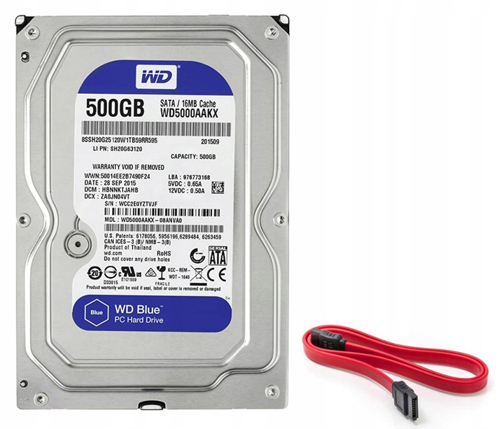 

Wd Blue 500GB 7.2k 16MB Sata III WD5000AAKX