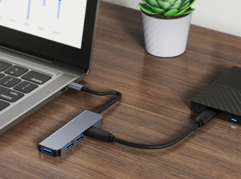 4x USB HUB typ C Thunderbolt 3 do MacBook air pro Kod producenta ZDCPD036