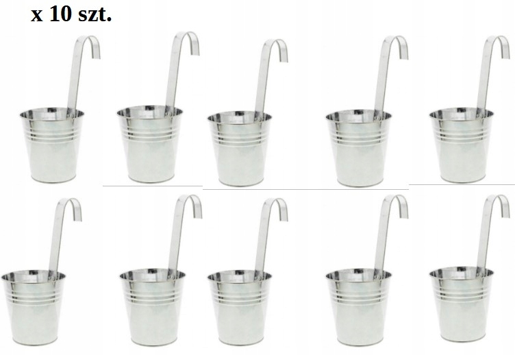 

Zestaw 10 szt. doniczki wiszące z hakiem osłonki