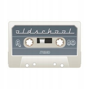 

Oldschool Compact Cassete naklejka retro vintage