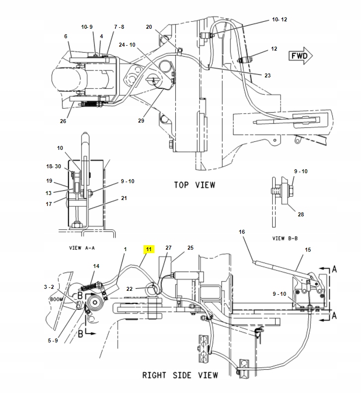 LINKA BLOKADY RAMIENIA CAT KOPARKO LADOWARKA Machine brand Caterpillar Cat