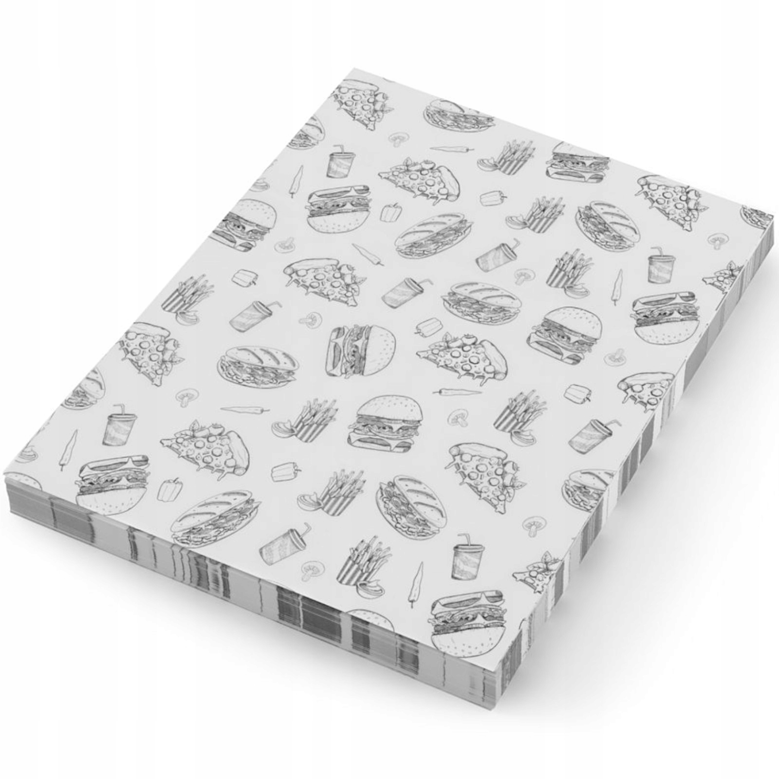 Pergamenový Papír Na Hranolky Kebab Vzor Rychlého Občerstvení 500 Ks