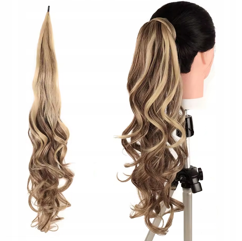 Falovaný Poník Na Elastické Tyči Umělý P8/25 pramínky střední blond