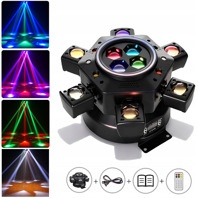 Multiefekt Pohyblivého Svetla 7v1 Beam Kaleido Strobo Gobo Lasery Cosmos 2