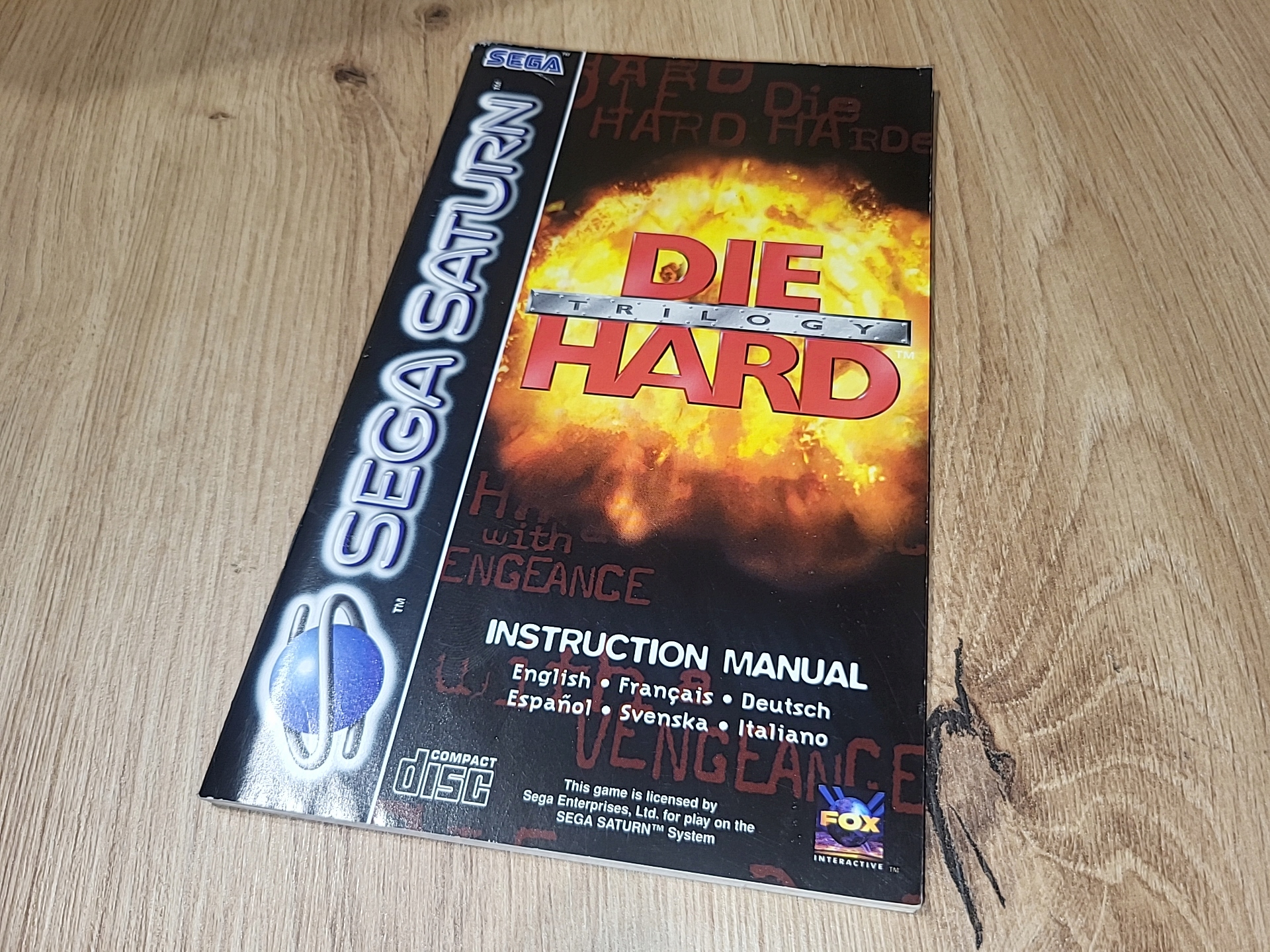 DIE HARD TRILOGY - SEGA SATURN bez gry TYLKO INSTRUKCJA!