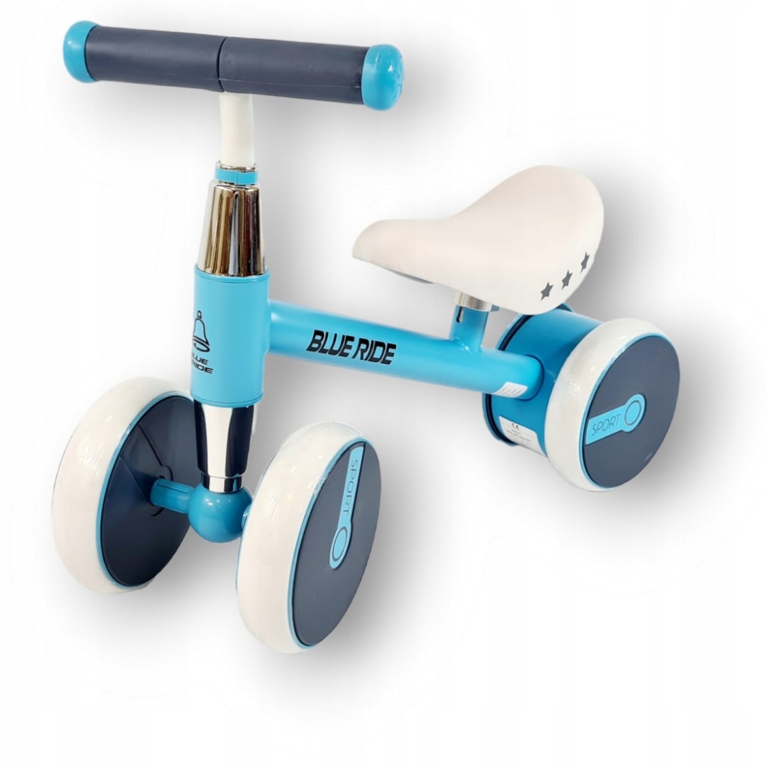 Pchacz Jeździk Rower Rowerek Biegowy Stalowy Chodzik 1001 Blue Niebieski