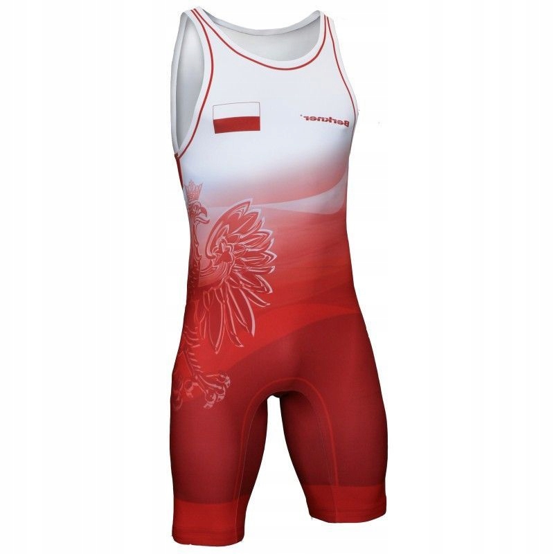Pánský Zápasnický Kostým, Reprezentativní Eagle Červený -5XS