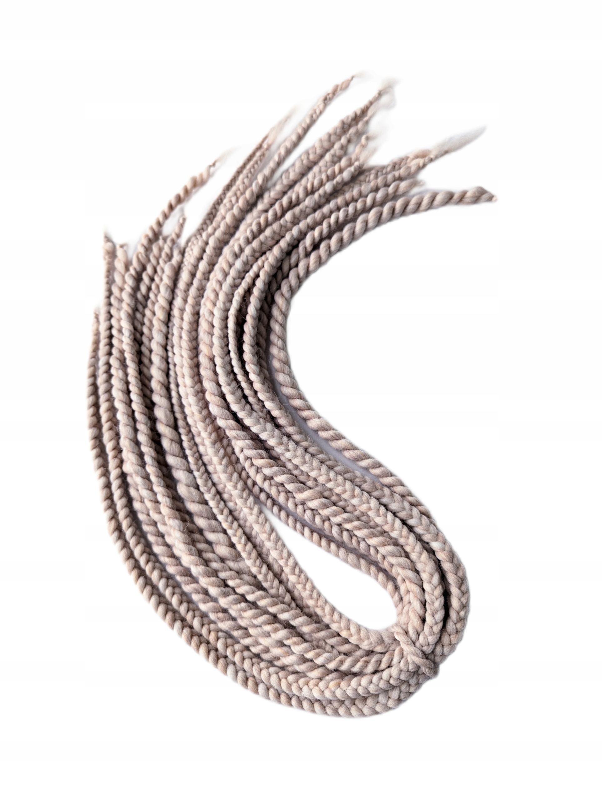 Vlněné copánky Opakovaně Použitelné, blond béžové, Přírodní Klasy, 40 kusů