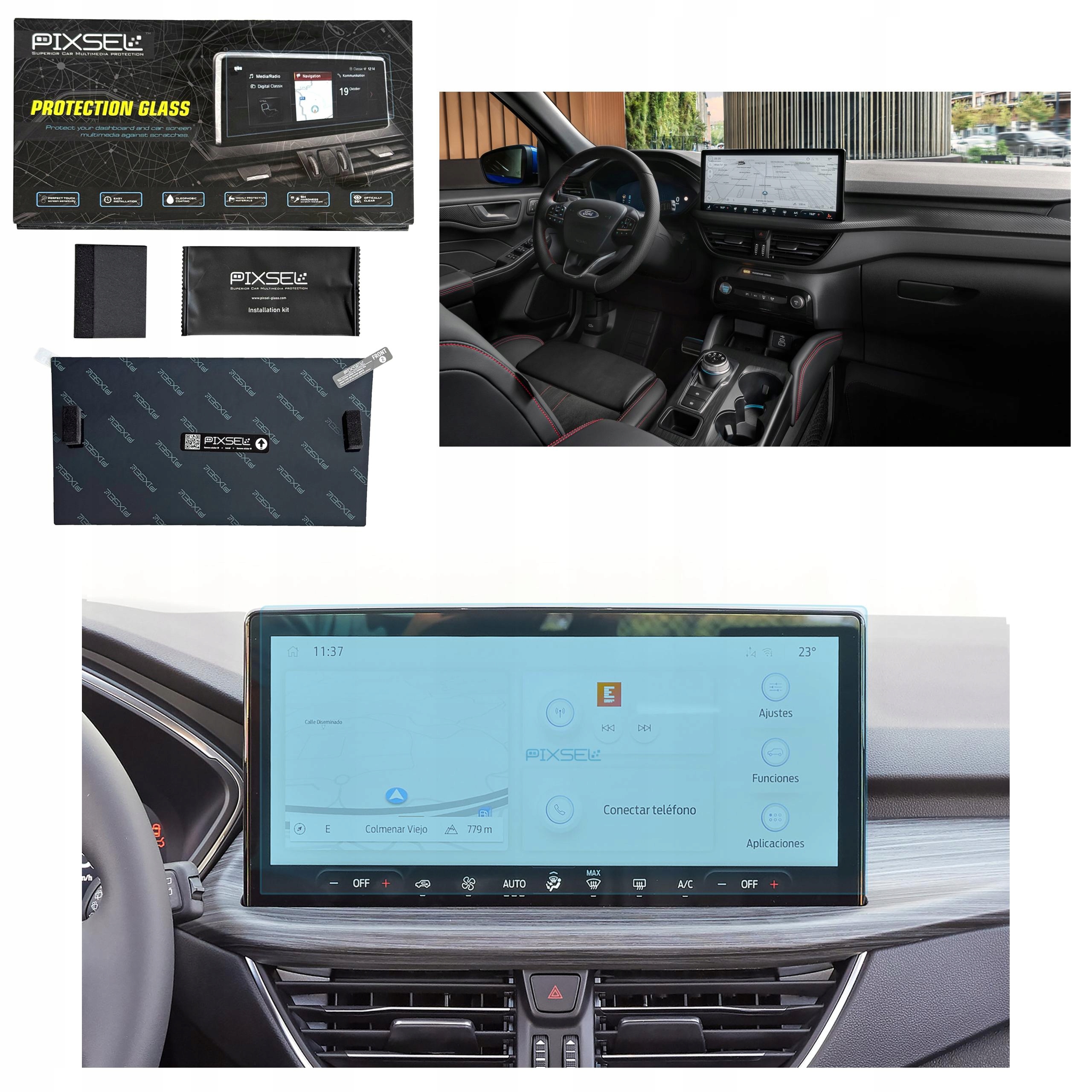 Antyodciskowe Matowe Szkło Ochronne Ford KUGA-14.2“ 2024-na monitor