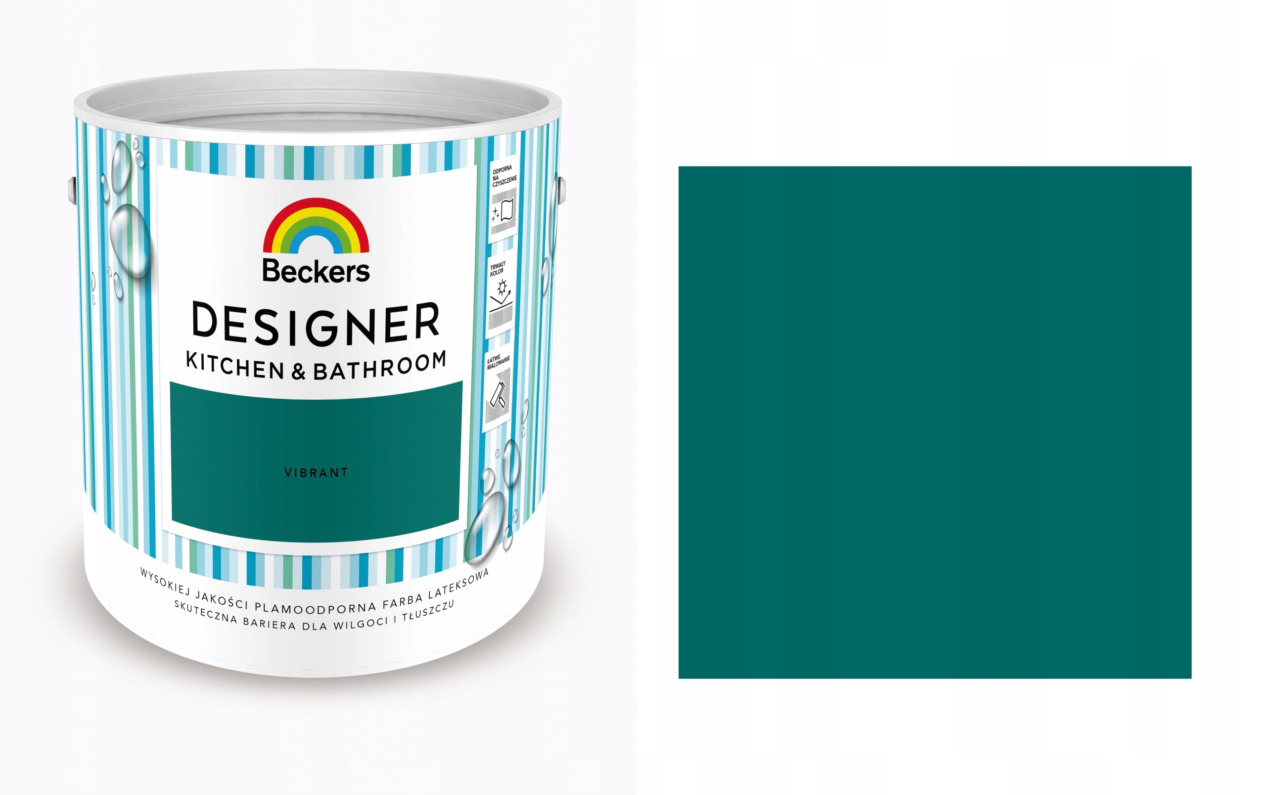 Beckers Designer Kitchen Bathroom Vibrant 2,5L Farba Kuchnia, Łazienka